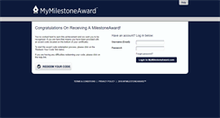 Desktop Screenshot of mymilestoneaward.com