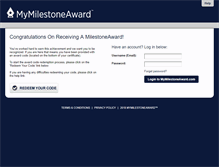 Tablet Screenshot of mymilestoneaward.com